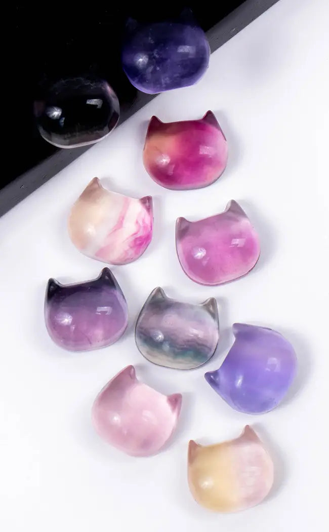 Rainbow Fluorite Mini Cats-Crystals-Tragic Beautiful
