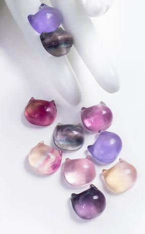 Rainbow Fluorite Mini Cats-Crystals-Tragic Beautiful