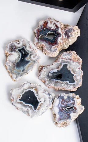 Rare Argentinian Black Agate Slabs-Crystals-Tragic Beautiful