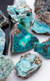Rare Druzy Chrysocolla with Libethenite & Malachite Specimens-Crystals-Tragic Beautiful