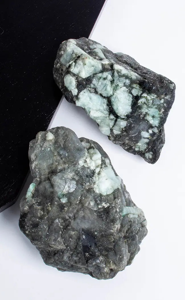 Raw Emerald Rough Chunk-Crystals-Tragic Beautiful
