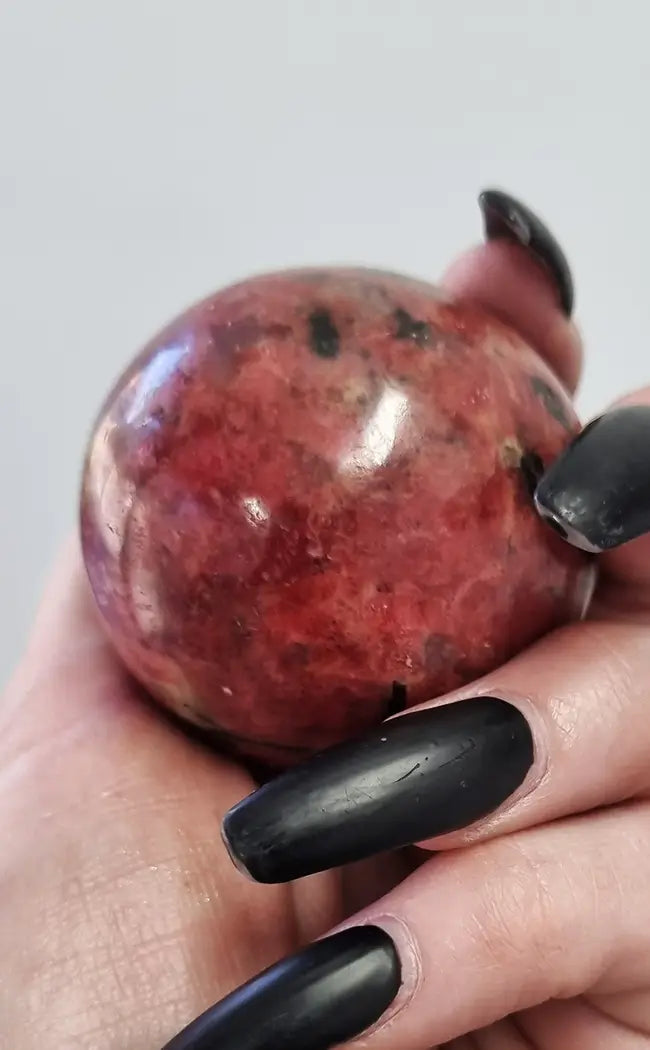 Red Rhodonite Crystal Spheres | Rare-Crystals-Tragic Beautiful