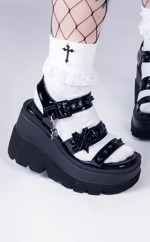 Black hotsell goth sandals