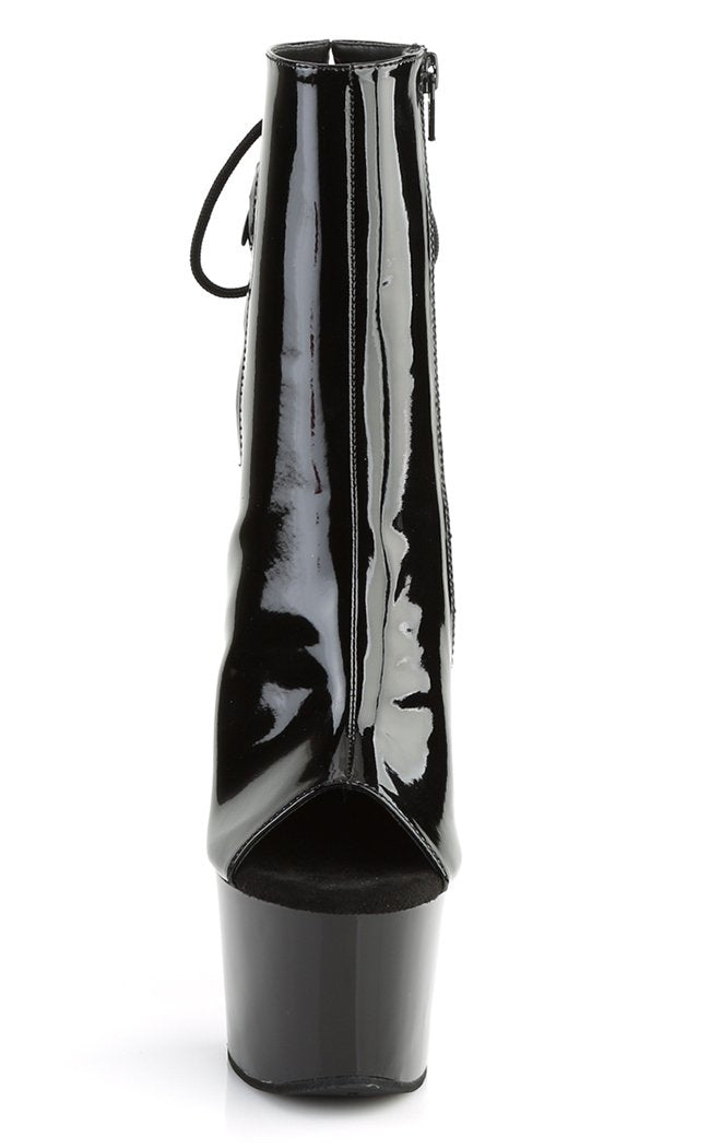 SKY-1018 Black Patent Boots-Pleaser-Tragic Beautiful