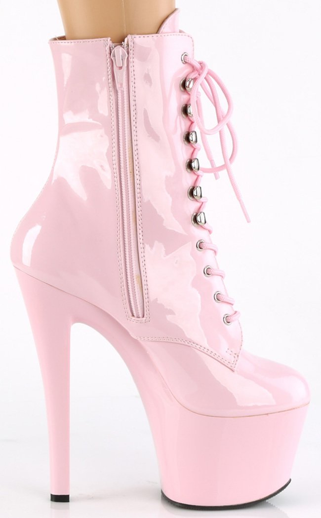 SKY-1020 Baby Pink Ankle Boots-Pleaser-Tragic Beautiful
