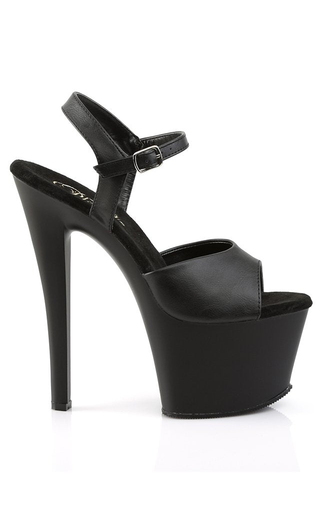 SKY-309 Black Matte Heels-Pleaser-Tragic Beautiful