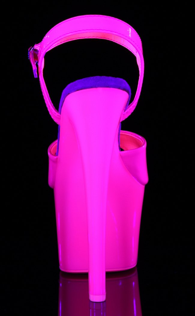 SKY-309UV Neon Hot Pink UV Heels-Pleaser-Tragic Beautiful