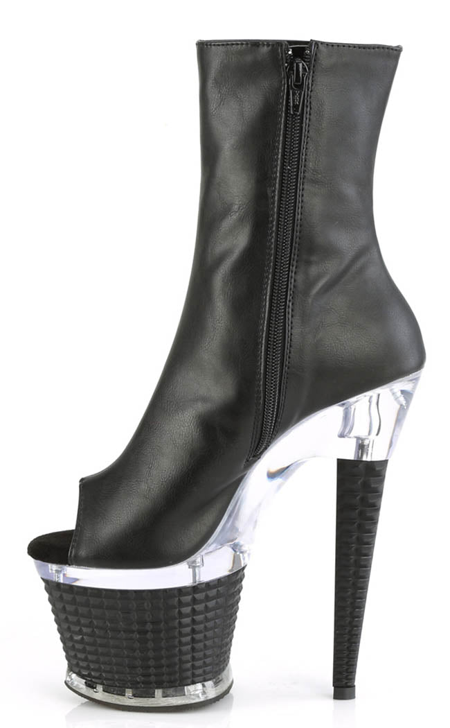 SPECTATOR-1012 Black Matte Ankle Boots-Pleaser-Tragic Beautiful