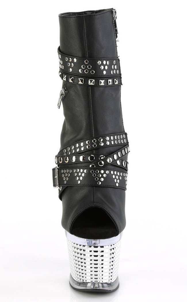 SPECTATOR-1015 Black Strapped Ankle Boots-Pleaser-Tragic Beautiful