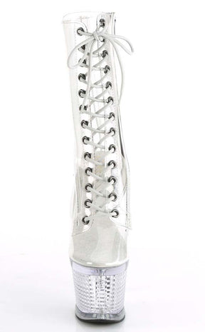 SPECTATOR-1040C Clear/Clear Ankle Boots-Pleaser-Tragic Beautiful