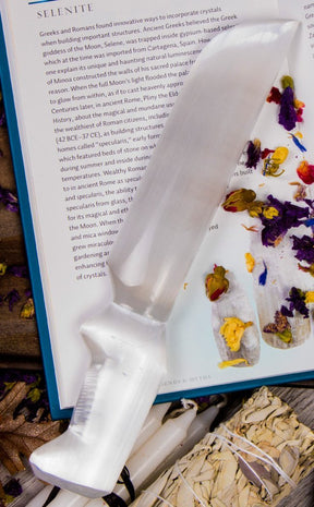 Selenite Athame Dagger-Crystals-Tragic Beautiful