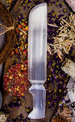 Selenite Athame Dagger-Crystals-Tragic Beautiful