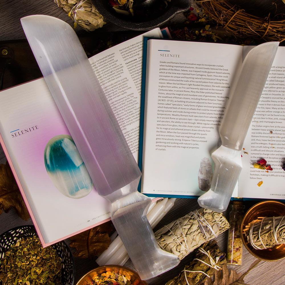Selenite Athame Dagger-Crystals-Tragic Beautiful