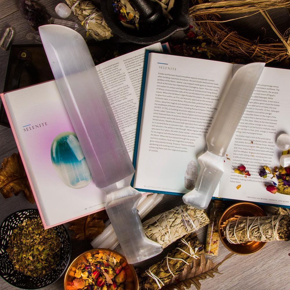 Selenite Athame Dagger-Crystals-Tragic Beautiful