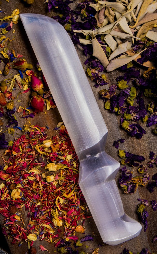Selenite Athame Dagger-Crystals-Tragic Beautiful