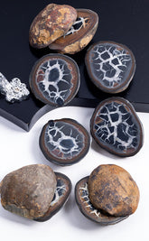 Septarian Nodule Geode | Dragon Stone | Matching Pair-Crystals-Tragic Beautiful