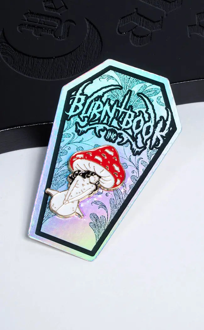 Shady Lady Mushroom Enamel Pin-Burn Book Inc-Tragic Beautiful