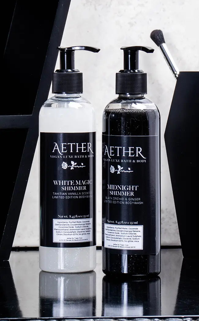 Shimmer Vegan Body Wash Duo | Midnight & White Magic-Aether-Tragic Beautiful