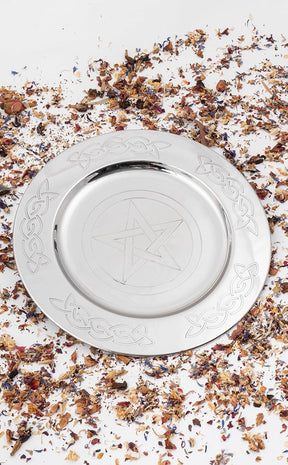 Silver Pentacle Altar Plate