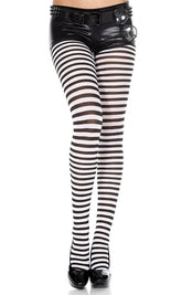 Small Stripe Pantyhose | Choose Colour-Music Legs-Tragic Beautiful