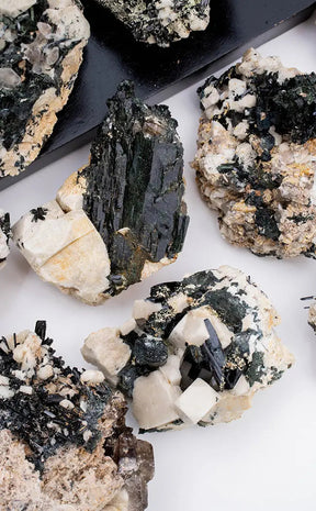 Smokey Quartz & Aegirine Clusters-Crystals-Tragic Beautiful