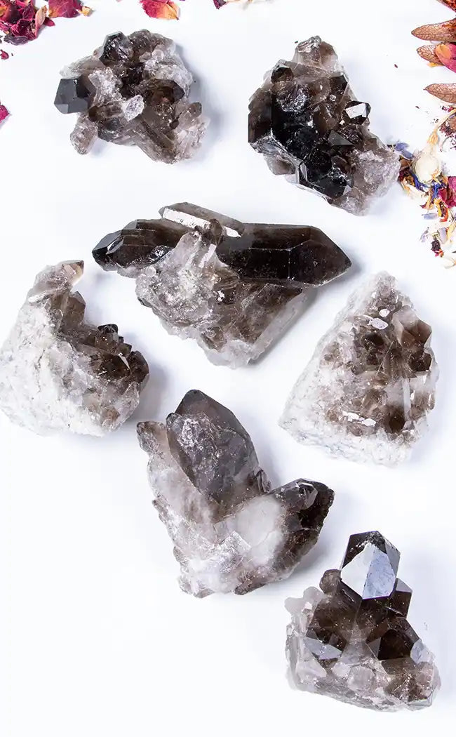 Smoky Quartz Clusters-Crystals-Tragic Beautiful