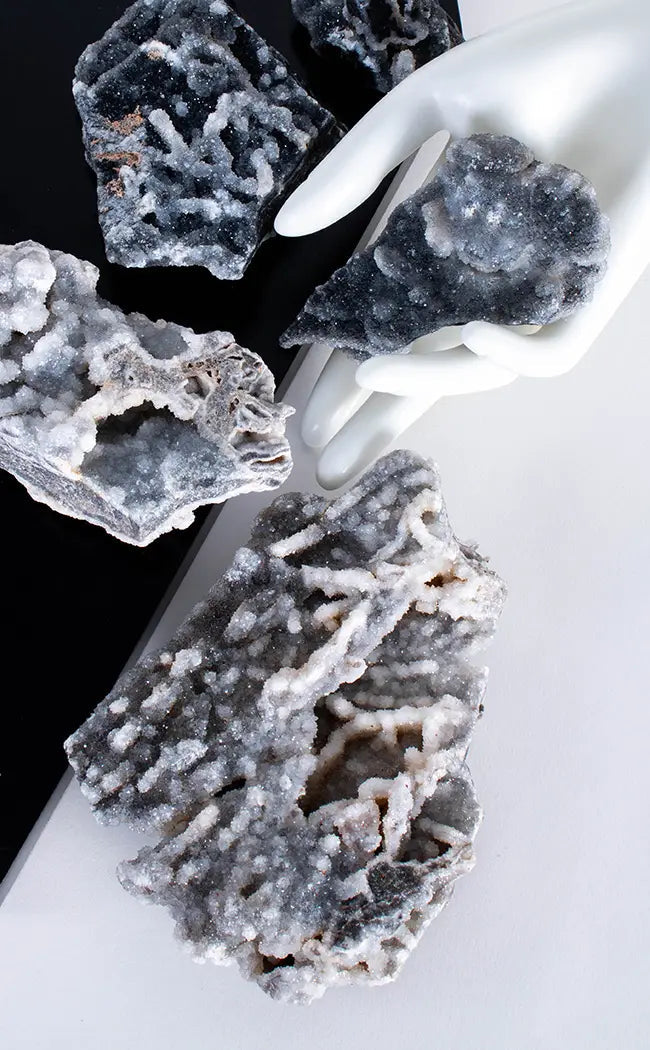 Sparkly Black Sphalerite Clusters-Crystals-Tragic Beautiful