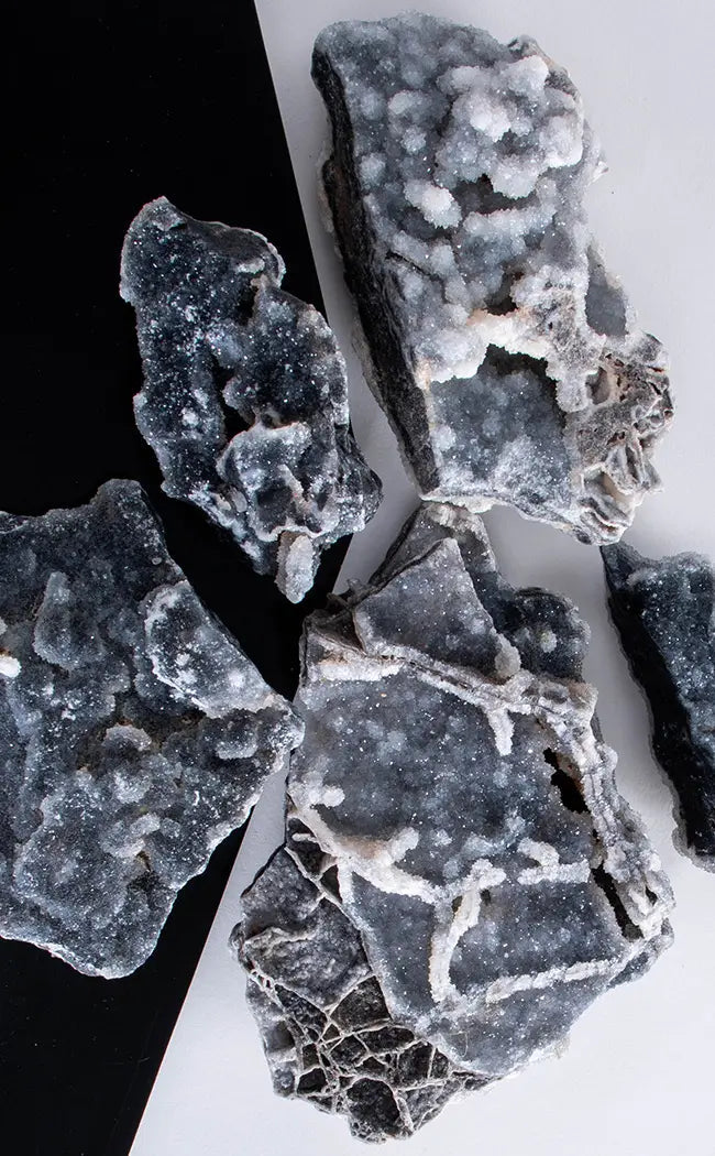 Sparkly Black Sphalerite Clusters-Crystals-Tragic Beautiful