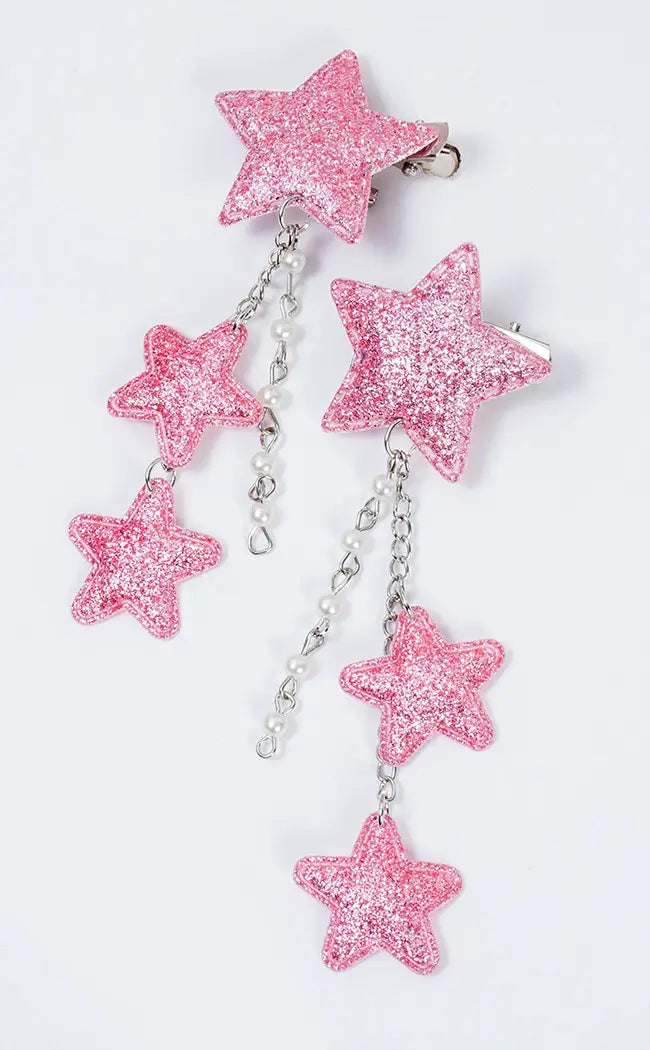 Starfall Hair Clip Set | Pink