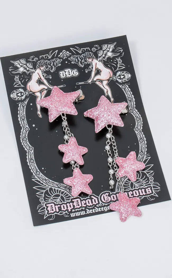 Starfall Hair Clip Set | Pink-Drop Dead Gorgeous-Tragic Beautiful