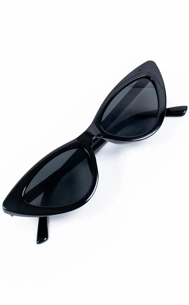Stayin' Sharp Black Cats Eye Sunglasses | Alt Gothic Summer Looks