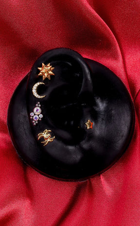 Sterling Silver Cartilage Barbell | Nova-Impaler Body Jewellery-Tragic Beautiful