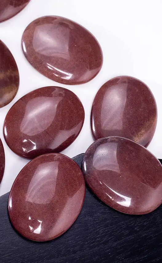 Strawberry Quartz Worry Stone-Crystals-Tragic Beautiful