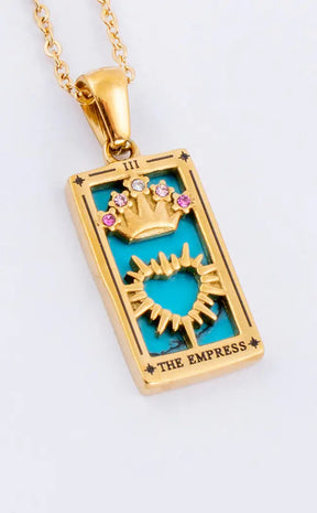 The Empress Tarot Necklace | 18K Gold-Gothic Jewellery-Tragic Beautiful
