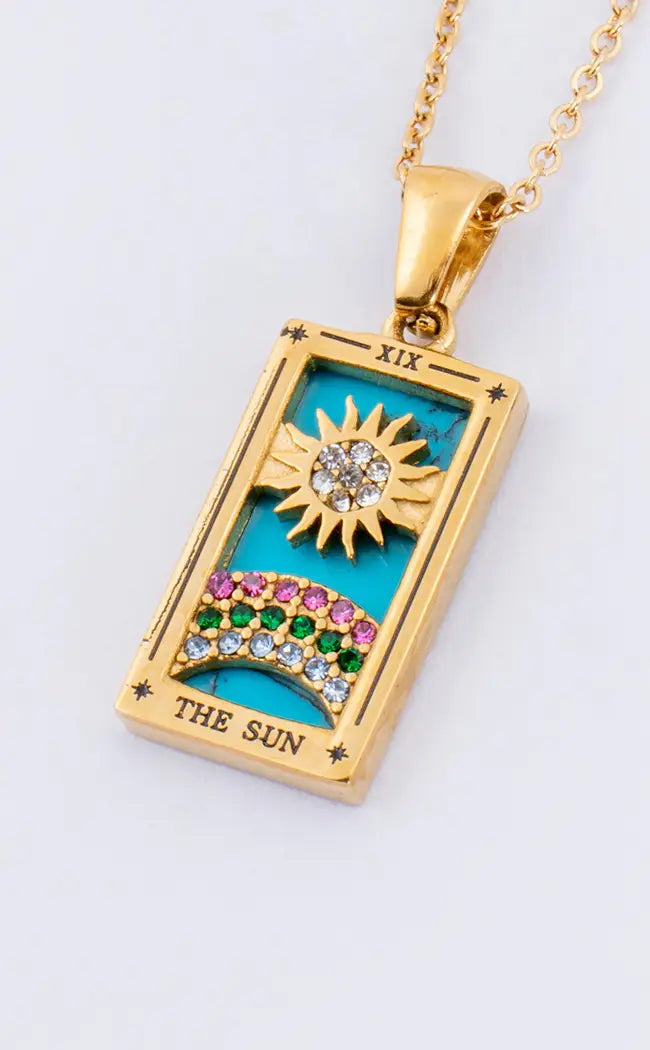 The Sun Tarot Necklace | 18K Gold-Gothic Jewellery-Tragic Beautiful