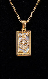 The Wheel Tarot Necklace | 18K Gold-Gothic Jewellery-Tragic Beautiful