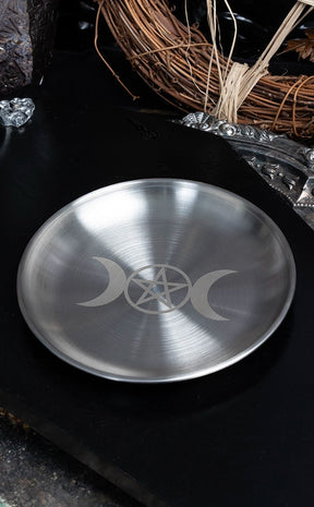 Triple Moon Aluminium Offering Plate