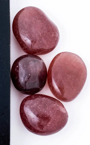 Tumbled Crystals | Strawberry Quartz-Tumble Stones-Tragic Beautiful