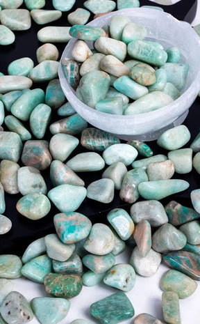 Tumbled Stones | Amazonite | Small Trio-Crystals-Tragic Beautiful