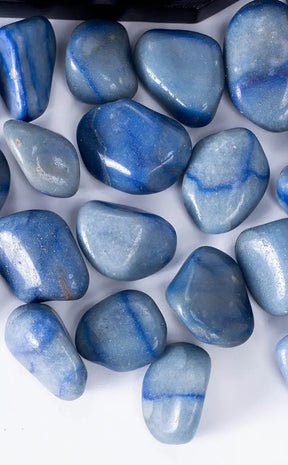 Tumbled Stones | Blue Quartz-Tumble Stones-Tragic Beautiful