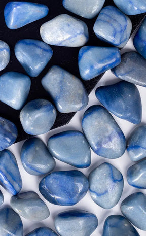 Tumbled Stones | Blue Quartz-Tumble Stones-Tragic Beautiful