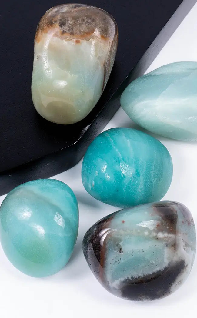 Tumbled Stones | Caribbean Calcite-Tumble Stones-Tragic Beautiful