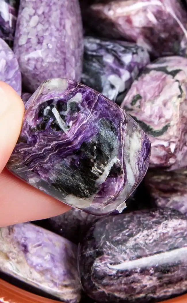 Tumbled Stones | Charoite-Crystals-Tragic Beautiful