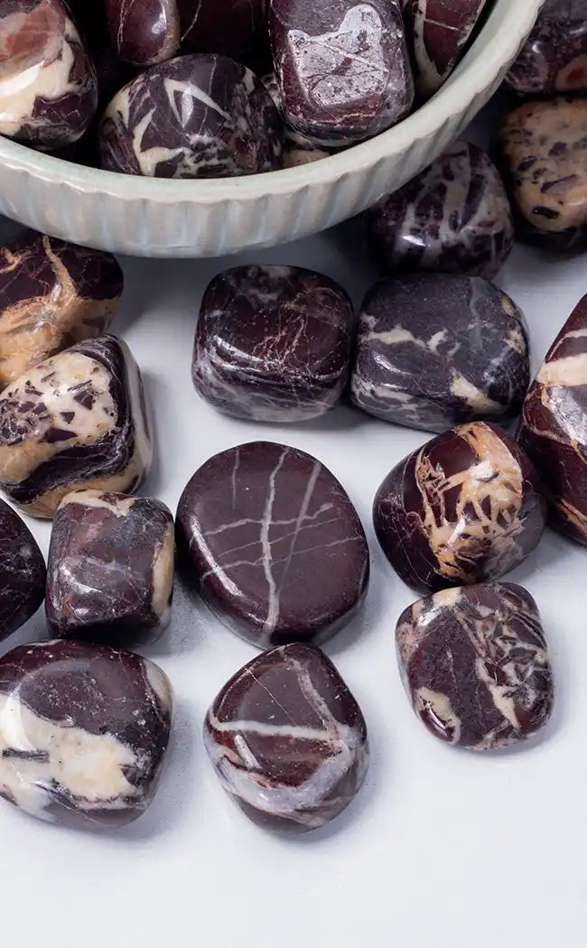 Tumbled Stones | Chocolate Calcite-Crystals-Tragic Beautiful