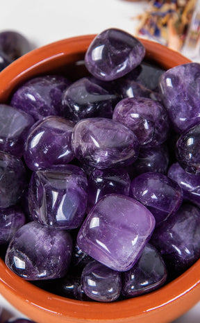 Tumbled Stones | Amethyst-Crystals-Tragic Beautiful
