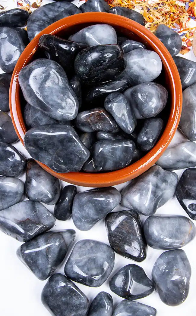 Tumbled Stones | Grey / Storm Agate-Crystals-Tragic Beautiful