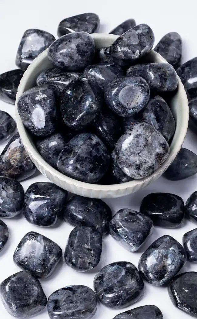 Tumbled Stones | Larvikite-Crystals-Tragic Beautiful