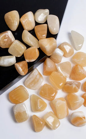 Tumbled Stones | Orange Calcite-Crystals-Tragic Beautiful