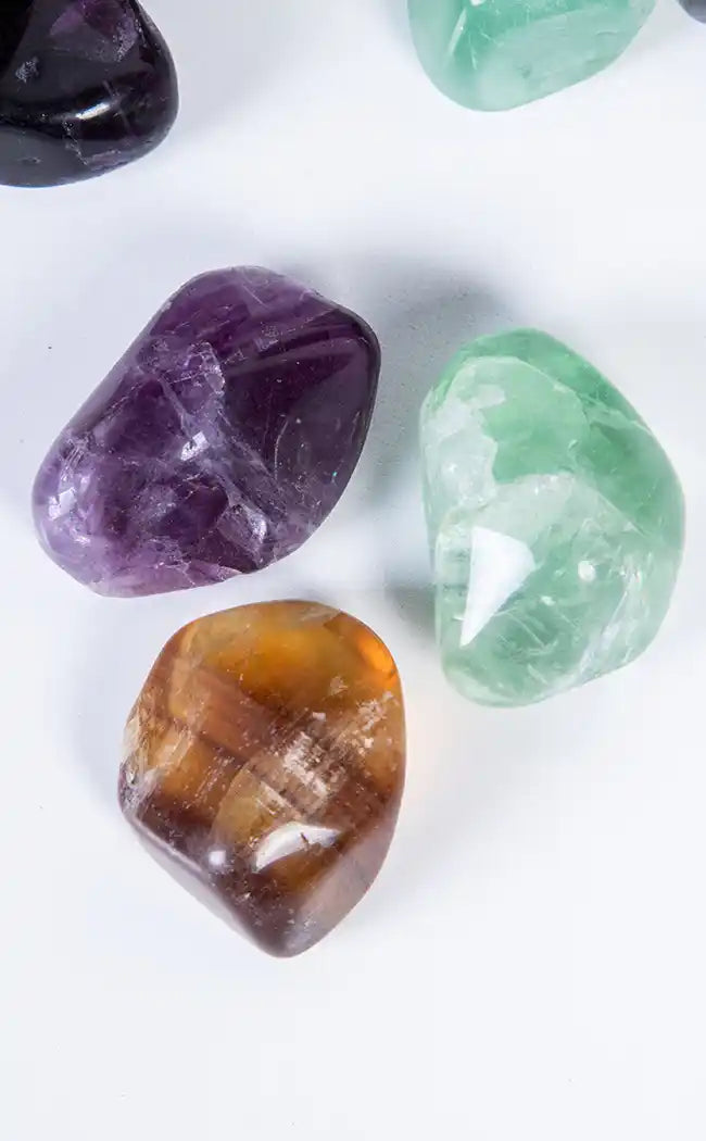 Tumbled Stones | Rainbow Fluorite-Crystals-Tragic Beautiful