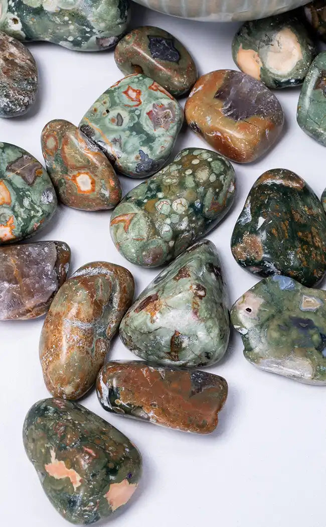 Tumbled Stones | Rainforest Jasper | Rhyolite-Crystals-Tragic Beautiful